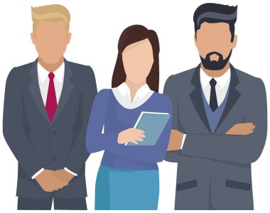 İş ekibi çalışmaya hazır. Takım çalışması. İş arkadaşları iletişim kurar. Takım oluşturma