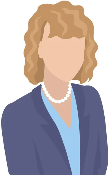 Femme d'affaires portant des vêtements de travail. Illustration vectorielle de la femme dans une tenue de bureau isolée — Image vectorielle
