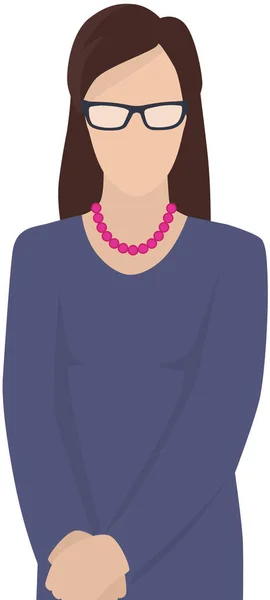 İş kadını iş kıyafetleri giyiyor. İzole edilmiş ofis kıyafetli bir kadının vektör çizimi — Stok Vektör