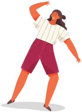 Korkak suratlı ve eli savunmada olan bir kadın. Korkunç yüzü olan kadın bir şeye bakıyor.