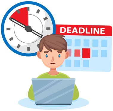 Son teslim tarihi, kötü zaman yönetimi. Stresli koşullarda ve yoğun patron baskısı altında çalışmak