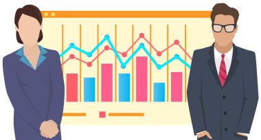 Finansal muhasebe konsepti. Ekonomik notları değişen yatırım analizi sunum kurulu