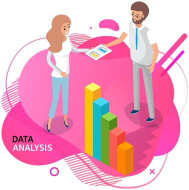 Çalışanlar istatistiksel göstergeleri, iş verilerini analiz ederler. Karakterler pazarlama araştırmalarıyla çalışır
