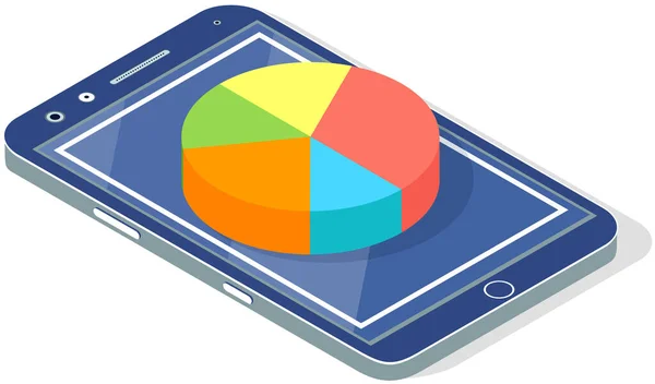 Analizar indicadores estadísticos, datos empresariales. Trabajar con la investigación de marketing. Análisis de datos isométricos — Vector de stock