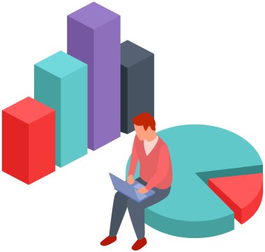 Çalışanlar istatistiksel göstergeleri, iş verilerini analiz ederler. Karakterler pazarlama araştırmalarıyla çalışır
