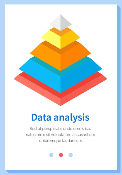 Analyseer statistische indicatoren, bedrijfsgegevens. Werken met marketing onderzoek. isometrische gegevensanalyse — Stockvector