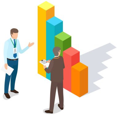 Çalışanlar istatistiksel göstergeleri, iş verilerini analiz ederler. Karakterler pazarlama araştırmalarıyla çalışır