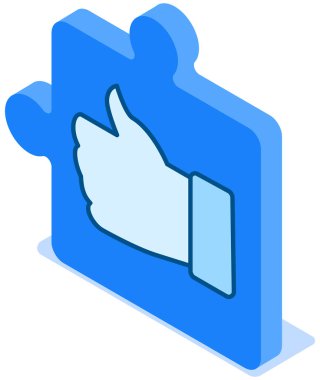 Baş parmak simgesi. El hareketi, sıkılmış yumruk ve parmak bulmaca blok vektör illüstrasyonunda yükseliyor