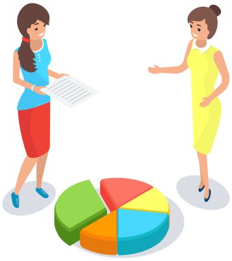 Çalışanlar istatistiksel göstergeleri, iş verilerini analiz ederler. Karakterler pazarlama araştırmalarıyla çalışır