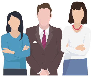 İş ekibi çalışmaya hazır. Takım çalışması. İş arkadaşları iletişim kurar. Takım oluşturma