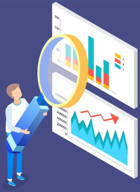 Çalışanlar istatistiksel göstergeleri, iş verilerini analiz ederler. Karakterler pazarlama araştırmalarıyla çalışır