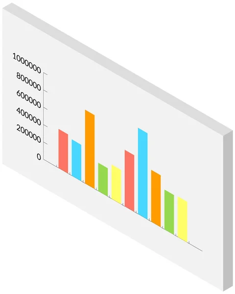 Analysera statistiska indikatorer, affärsdata. Arbeta med marknadsundersökningar. Dataanalys isometrisk — Stock vektor