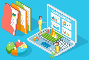 Çalışanlar istatistiksel göstergeleri, iş verilerini analiz ederler. Karakterler pazarlama araştırmalarıyla çalışır