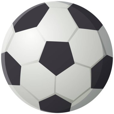 Futbol topu beyaz arka planda izole edilmiş, siyah beyaz klasik deri top futbol oynamak için.