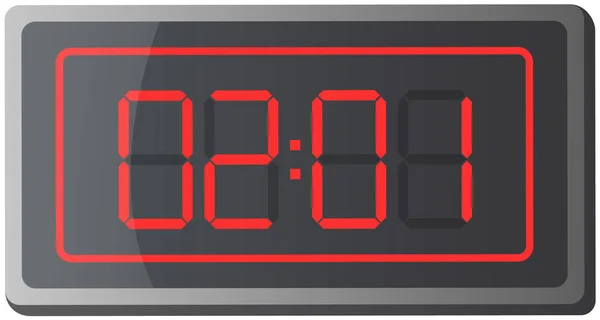 Contador del reloj. Dispositivo electrónico para la fijación y grabación del tiempo con horas minutos y segundos — Archivo Imágenes Vectoriales