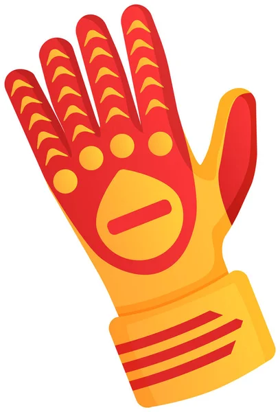 Goalkeeper protection gloves. Vector illustration. Soccer goalkeepers gloves isolated on white — Stock Vector