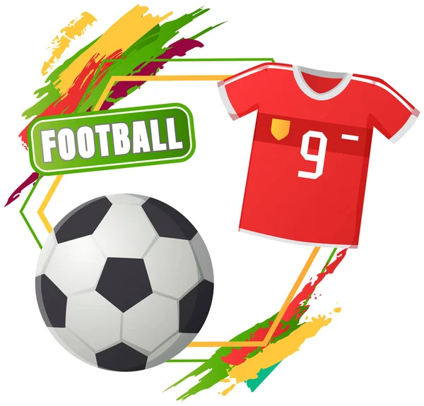 Foci szimbólumok beállítva, sport futball vektor banner. Egyenruha és díjak elszigetelt, csapat bajnokság — Stock Vector