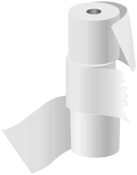 Туалетная бумага. Специальная бумага для вытирания. Бумажный продукт используется в санитарно-гигиенических целях — стоковый вектор