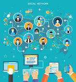 Konzept zur Vernetzung sozialer Medien