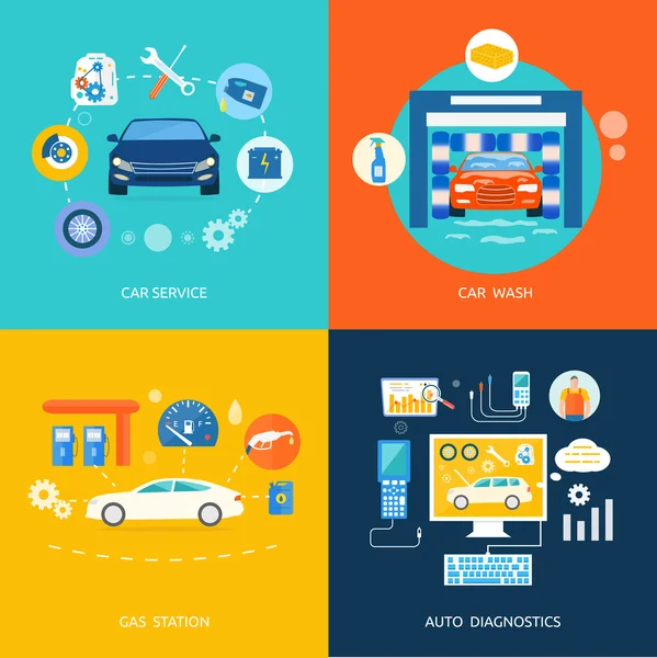 Araba Servisi Oto yıkama benzin istasyonu otomatik tanı