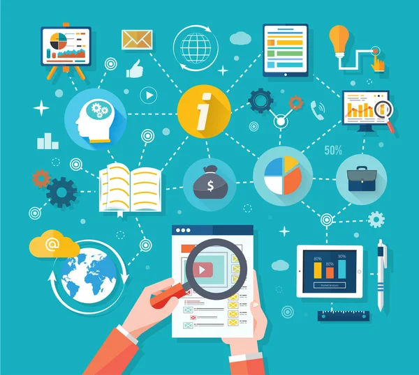 Web sitesi seo analitik grafikler pc ekranın üzerinde