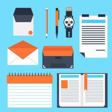 Dijital öğeleri ile kurumsal kimlik şablonu