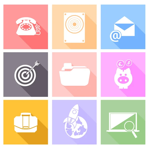 Set icons for web and mobile applications — Stock Vector