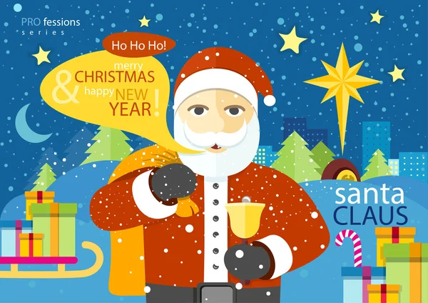 Happy Santa Claus beroep serie — Stockvector