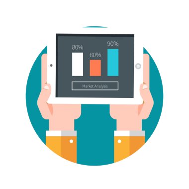 tablet pc grafikleri ile el ele tutuşur