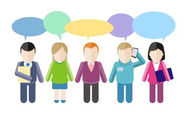 Karakter siluetleri insanlar meslekler