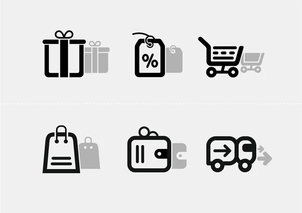 Набір значків для покупок та електронної комерції — стоковий вектор