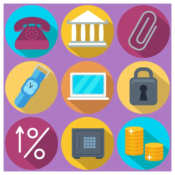 9 finance and banking icons — Stock Vector