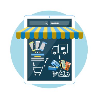 Internet alışveriş kavram smartphone