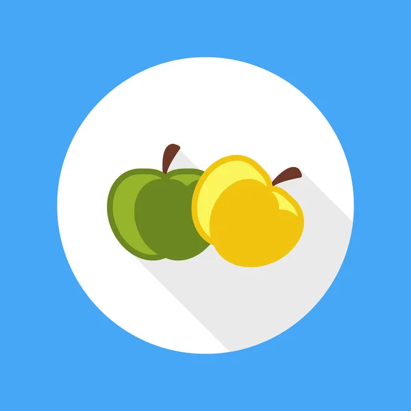 Icono de manzanas — Vector de stock