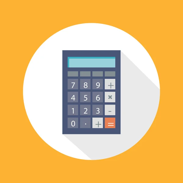 Platte Concept calculatorpictogram — Stockvector