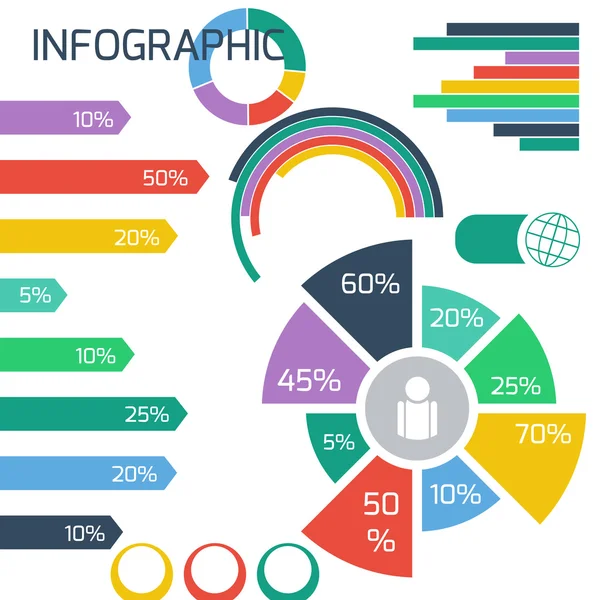Infographics simgeler ve tanıtım elemanları — Stok Vektör