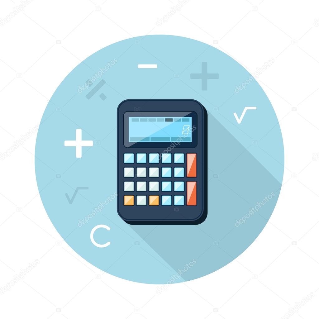 Calculator Flat Concept Icon