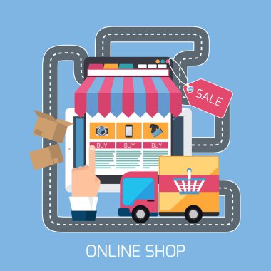 Internet alışveriş kavram smartphone