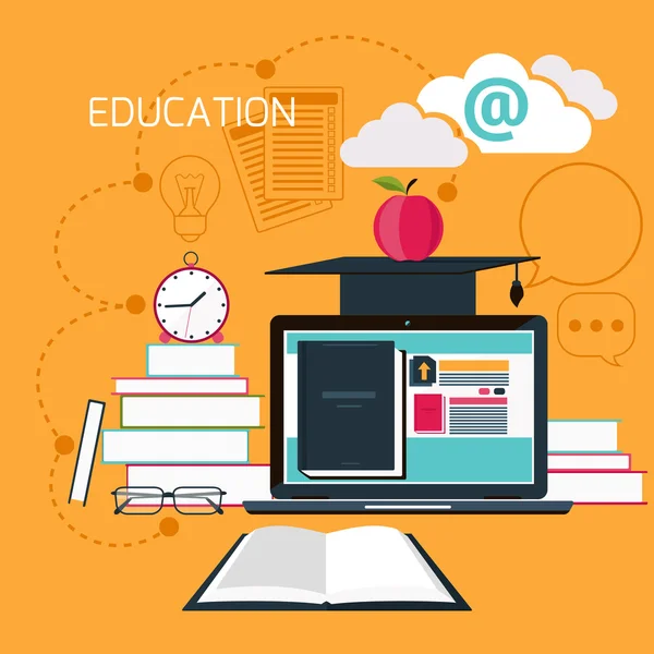 Educación en línea, educación profesional Ilustración De Stock