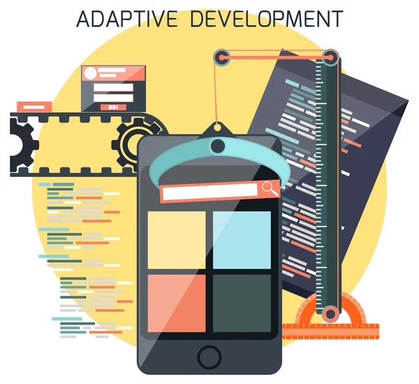 Pictogrammen voor adaptieve ontwikkeling — Stockvector