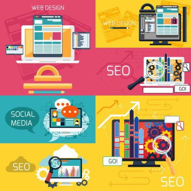 SEO optimizasyonu ve web tasarım afiş