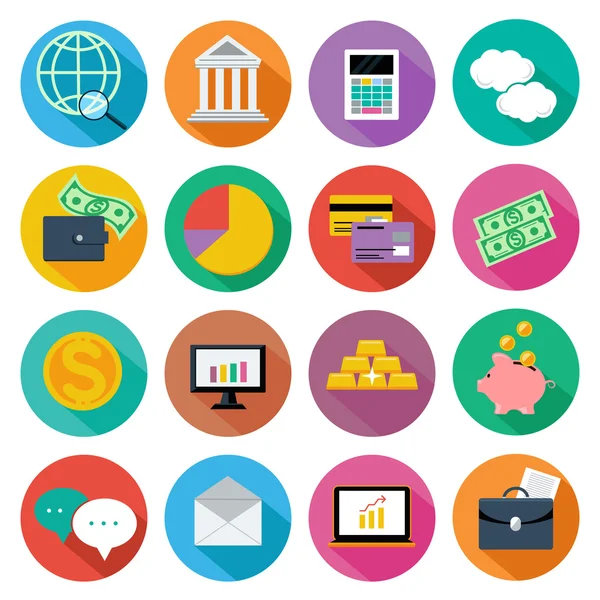 Icon set voor Financiën, vermogensbeheer — Stockvector