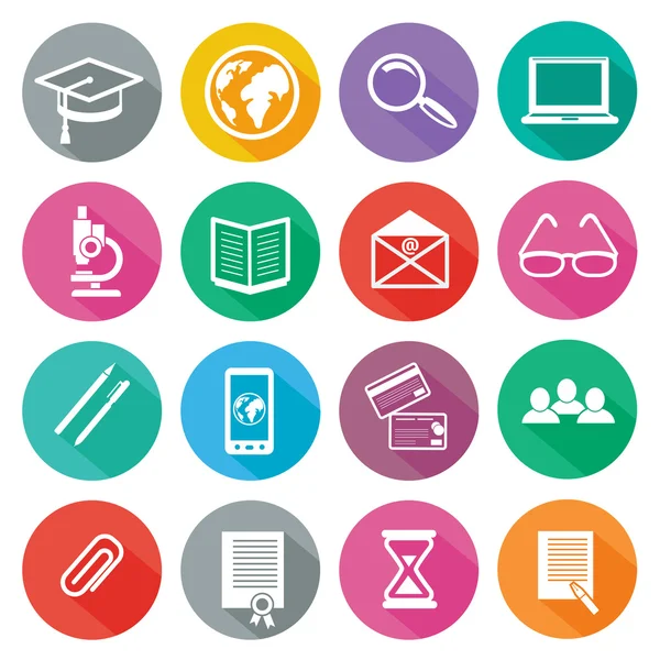 Icon-Set für Berufsausbildung und Weiterbildung — Stockvektor