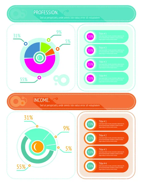 Abstrakte Tortendiagramm-Grafik für Business-Design — Stockvektor