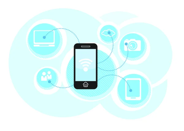 Cloud computing schema concept — Stockvector