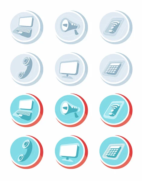 Electronic device icons in cartoon style — ストックベクタ