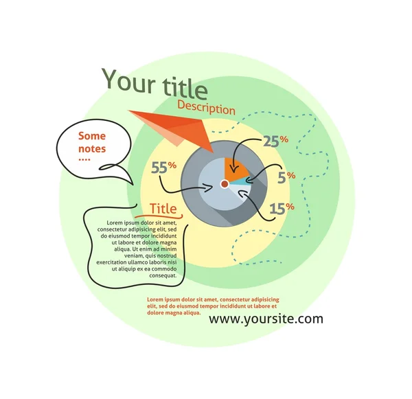 Dane wykresu koncepcja infografiki w stylowy sposób — Wektor stockowy