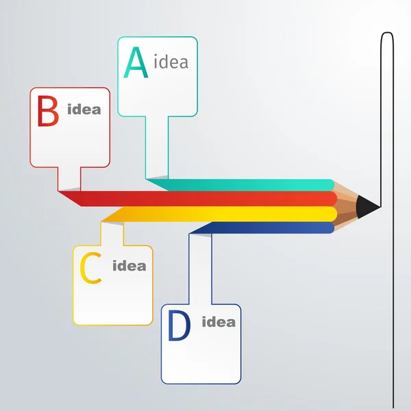 Business Education Bleistift Infografik Option — Stockvektor