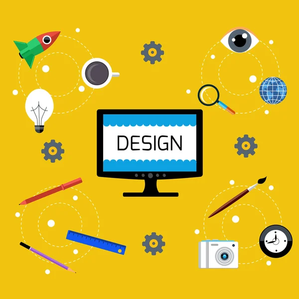 Σχεδιασμός ιστοσελίδων. πρόγραμμα για το σχεδιασμό και την αρχιτεκτονική. — Διανυσματικό Αρχείο