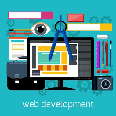 Web Tasarım ve geliştirme düz kavramı